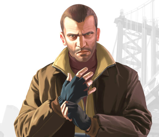 GTA IV v roce 2026: proč se do Liberty City pořád vyplatí vrátit Niko Bellic z Grand Theft Auto IV před mostem v Liberty City