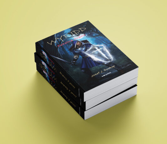 Pomozte otevřít Pekelnou bránu. Česká fantasy Wyridd hledá podporu čtenářů Vizualizace knihy Wyridd: Pekelná brána od Josefa J. Soukupa s klerikem na obálce